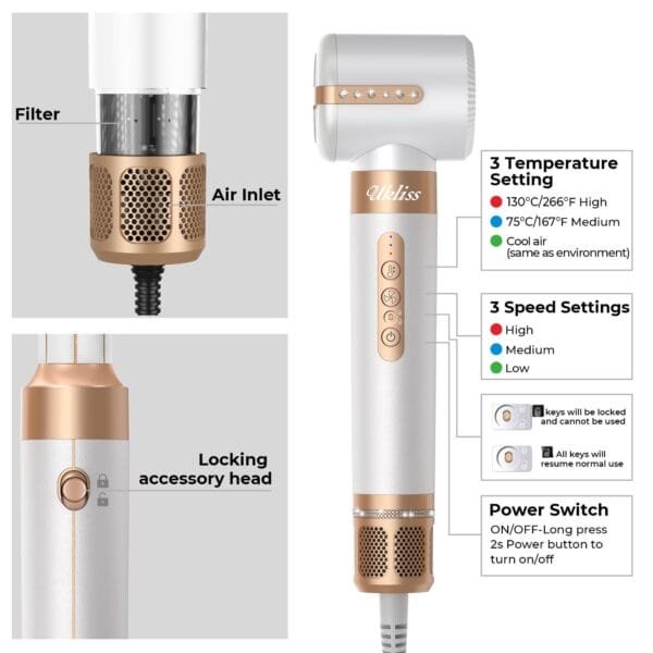 Strong High-Speed Hair Dryer Styling Brush 7-in-1 - Image 3