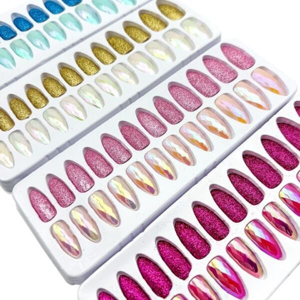 L-3 Sequins Gold Powder Nail 24 Pieces - Image 6