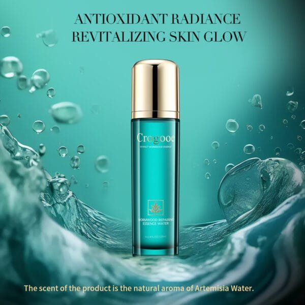 Crogooe Herbal Toner with 99% wormwood extract soothes, hydrates, fights acne, and repairs sensitive skin.