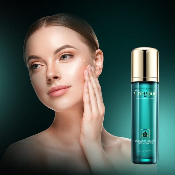Crogooe Herbal Toner with 99% wormwood extract soothes, hydrates, fights acne, and repairs sensitive skin. - Image 5