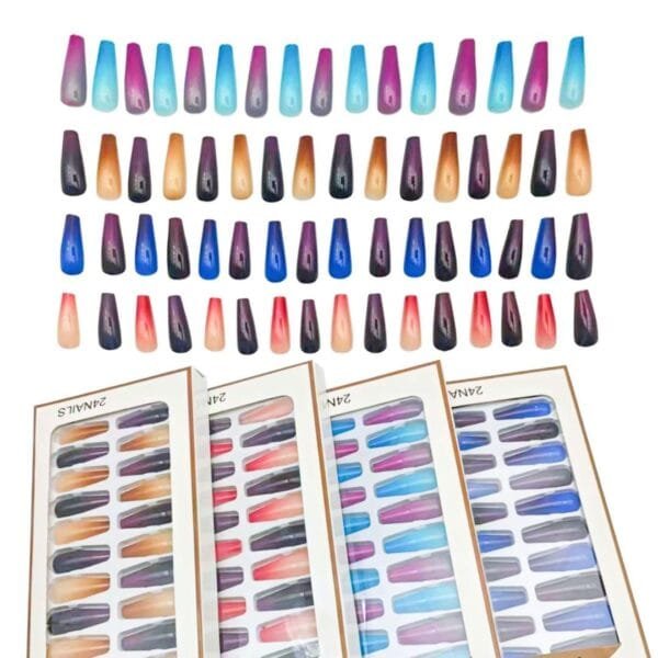 Gradient T-type Armor Nail Set (24 Pieces)