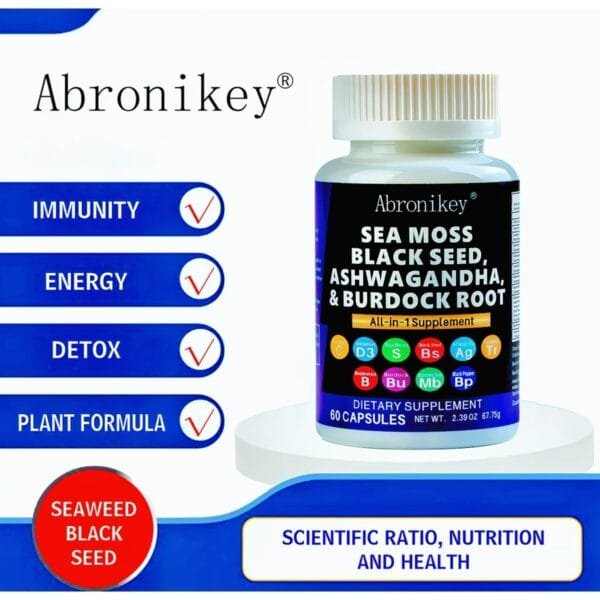Abronikey Sea Moss Capsules – 60 Count - Image 9