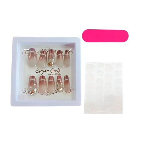 The Heart-shaped Nail Plates Are Light Dark Red - Image 8