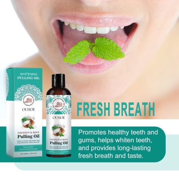 Coconut Oil Mouthwash,Eliminates odor, stains, and freshens breath for effective oral care. - Image 6