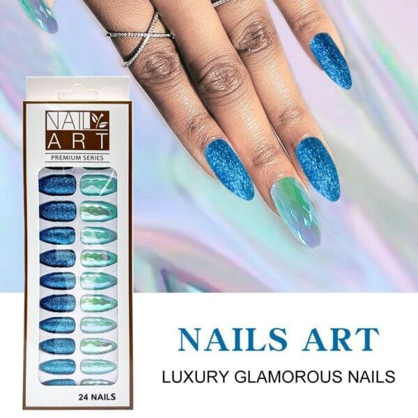 L-3 Sequins Gold Powder Nail 24 Pieces - Image 2