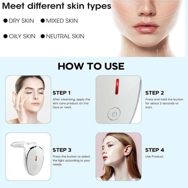 Red Light Therapy For Face, 7 Color LED Facial Light Therapy Wand. - Image 4