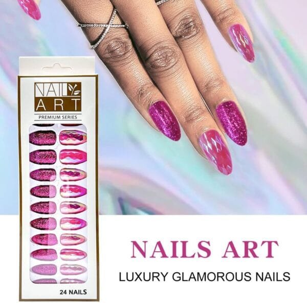 L-3 Sequins Gold Powder Nail 24 Pieces - Image 3