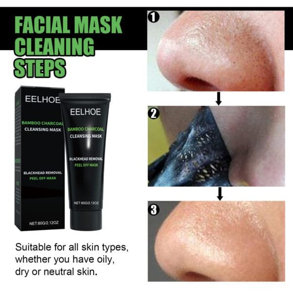 EELHOE Bamboo Charcoal Blackhead Removal Peel-Off Mask - Image 2