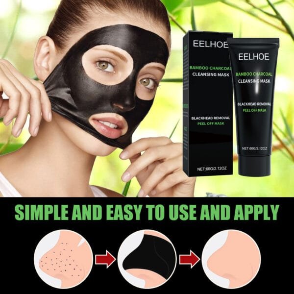 EELHOE Bamboo Charcoal Blackhead Removal Peel-Off Mask - Image 6
