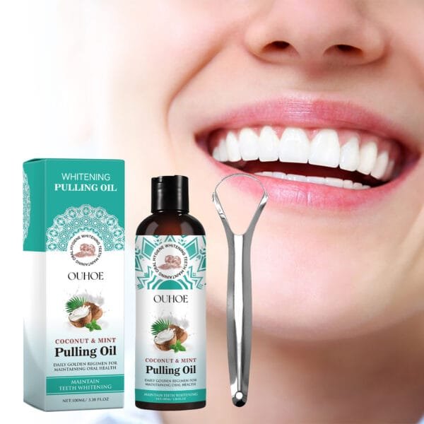 Coconut Oil Mouthwash,Eliminates odor, stains, and freshens breath for effective oral care.