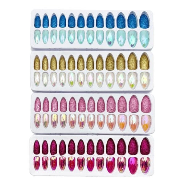 L-3 Sequins Gold Powder Nail 24 Pieces - Image 9