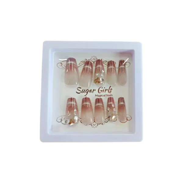 The Heart-shaped Nail Plates Are Light Dark Red - Image 2